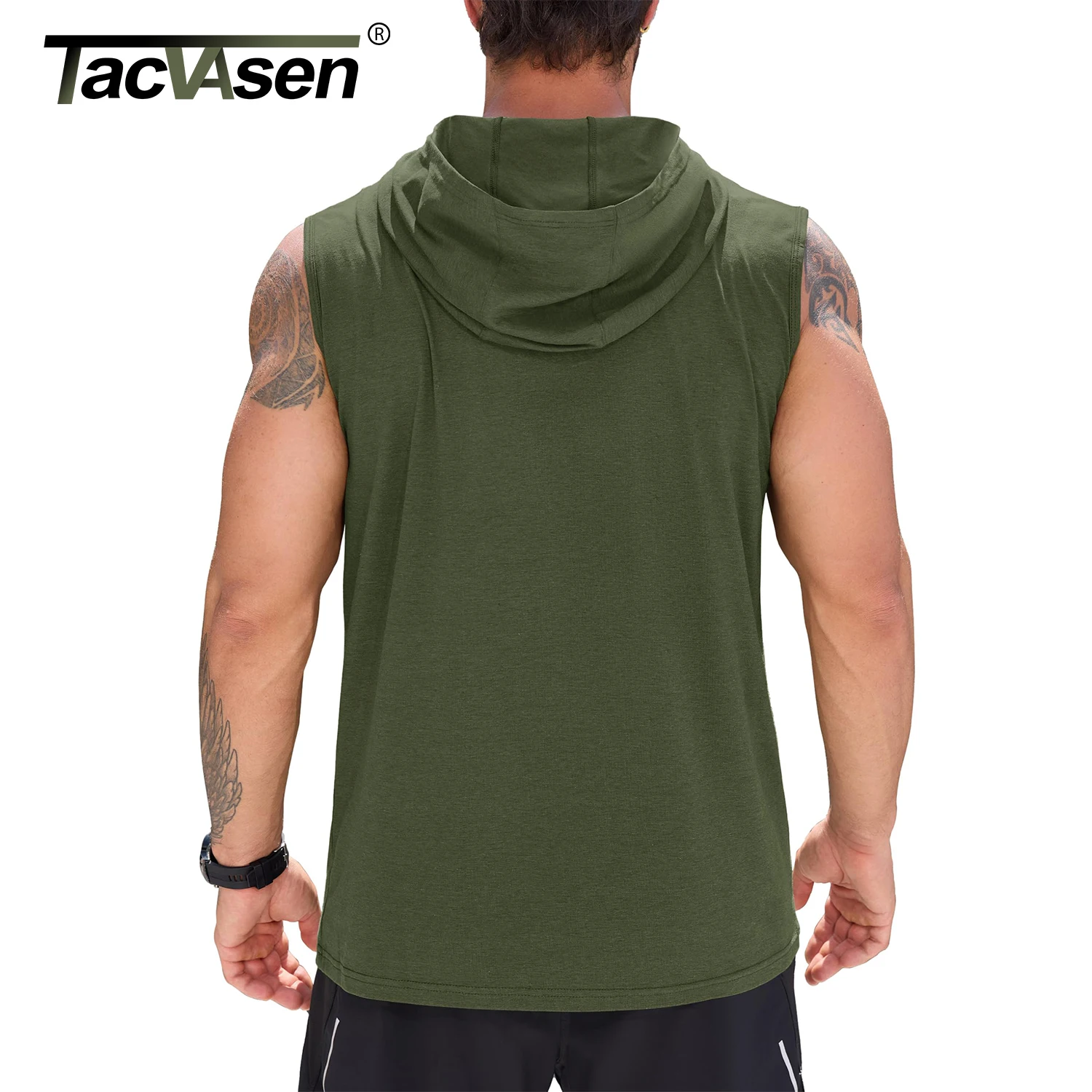 TACVASEN UPF 50+ Cooling Tank Tops Mens Sleeveless Hoodies Lightweight Casual Gym Tops Taining  Muscle Tee Tops Colorful Shirts 3
