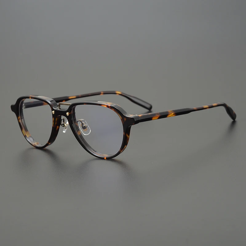 

Niche retro pilot glasses frame men's and women's literary personality tortoiseshell full-frame optical prescription glasses