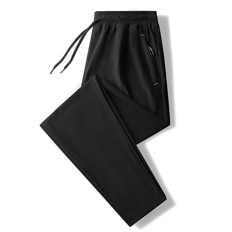 Summer Mid-waist Casual High Elastic Solid Color Stretch Fabric Thin Cotton Trousers