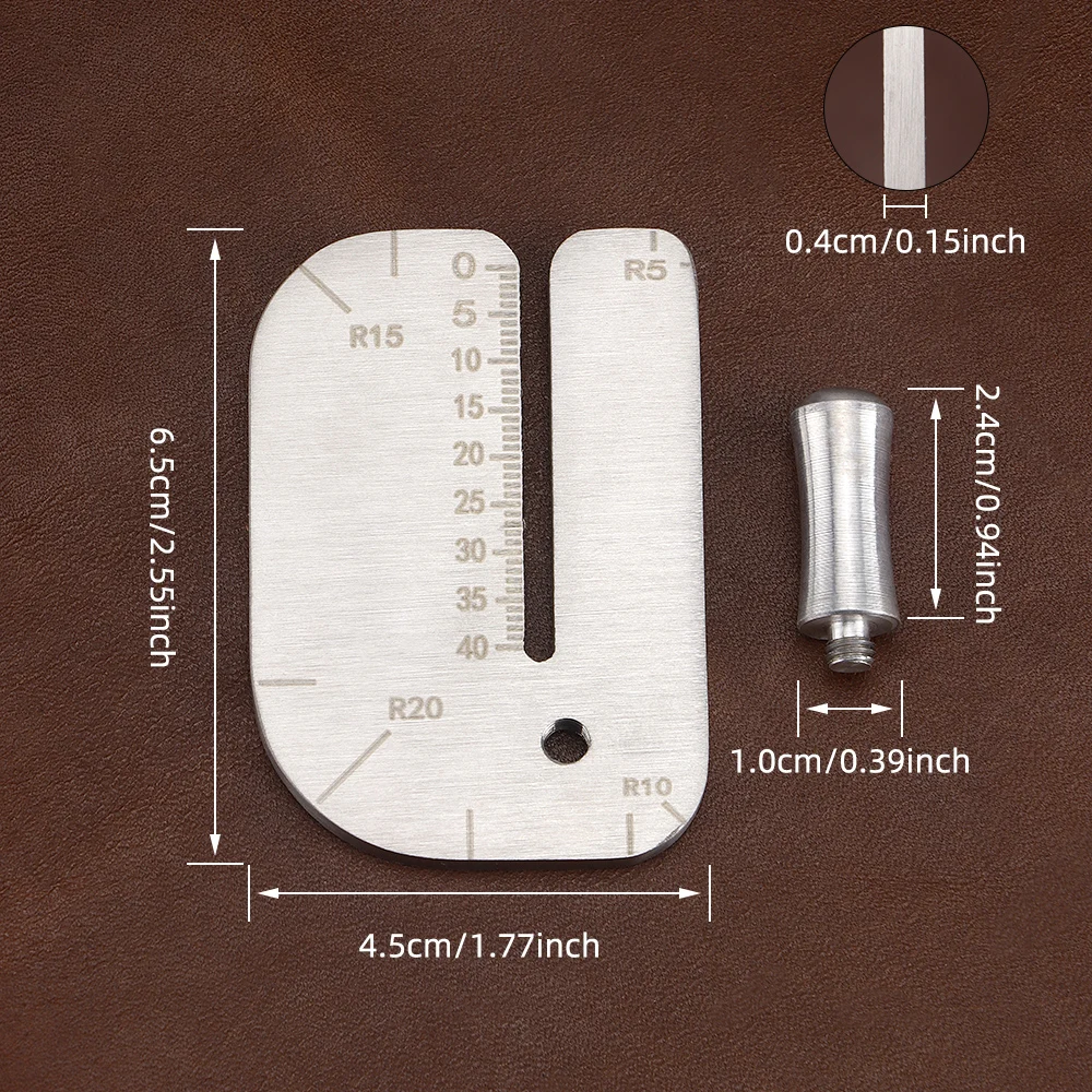 Steel Press Plate Leather Chisel Punching and Edge Chamfering Tool, Auxiliary Craft DIY Accessory