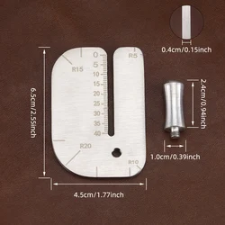 Steel Press Plate Leather Chisel Punching and Edge Chamfering Tool, Auxiliary Craft DIY Accessory (Steel - 1Pcs)