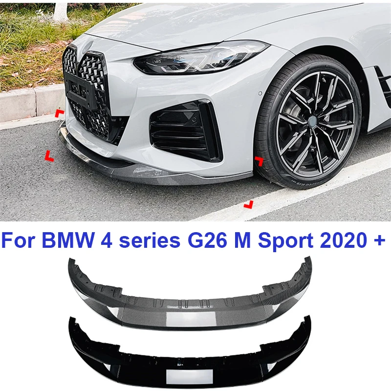 

Glossy Car Front Bumper chin Lip Splitter Diffuser Body Kits 2020 + For BMW 4 series G26 M Sport Spoiler Bumper Guard Protector
