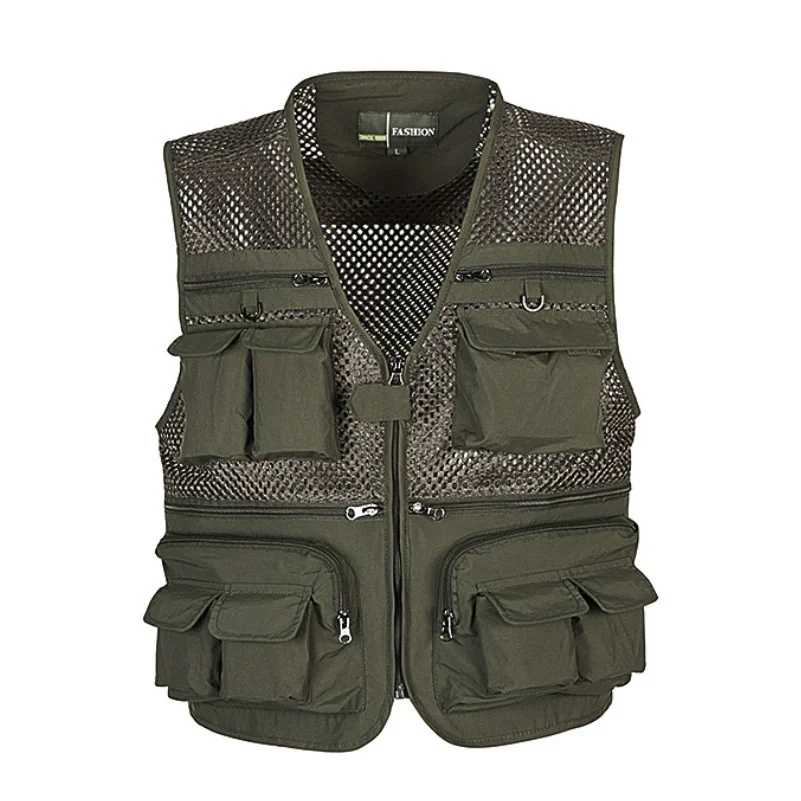 2024 Outdoor Men Vest Tactical Webbed Gear Coat Summer Fotografo Gilet Tool Molte Tasche Mesh Work Giacca Senza Maniche Maschile