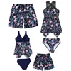 Family Matching Beach Swimwear Mother Daughter Father Son Swimwear Swim Trunks Mom Girls Bikini Swimsuit Dad Boys Family Clothes 4