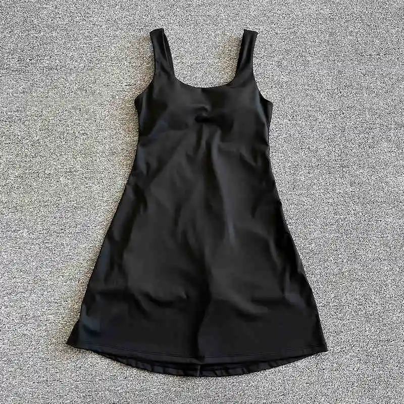 Tennis Skirt High Elastic Outdoor Yoga Wear Chest Pad Women