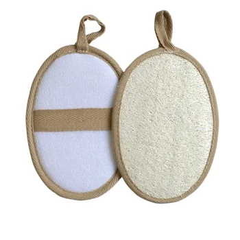Spazzola da bagno per il corpo in luffa naturale - Scrubber esfoliante riutilizzabile con setole morbide Spugna in luffa per la pulizia del viso e del corpo 1