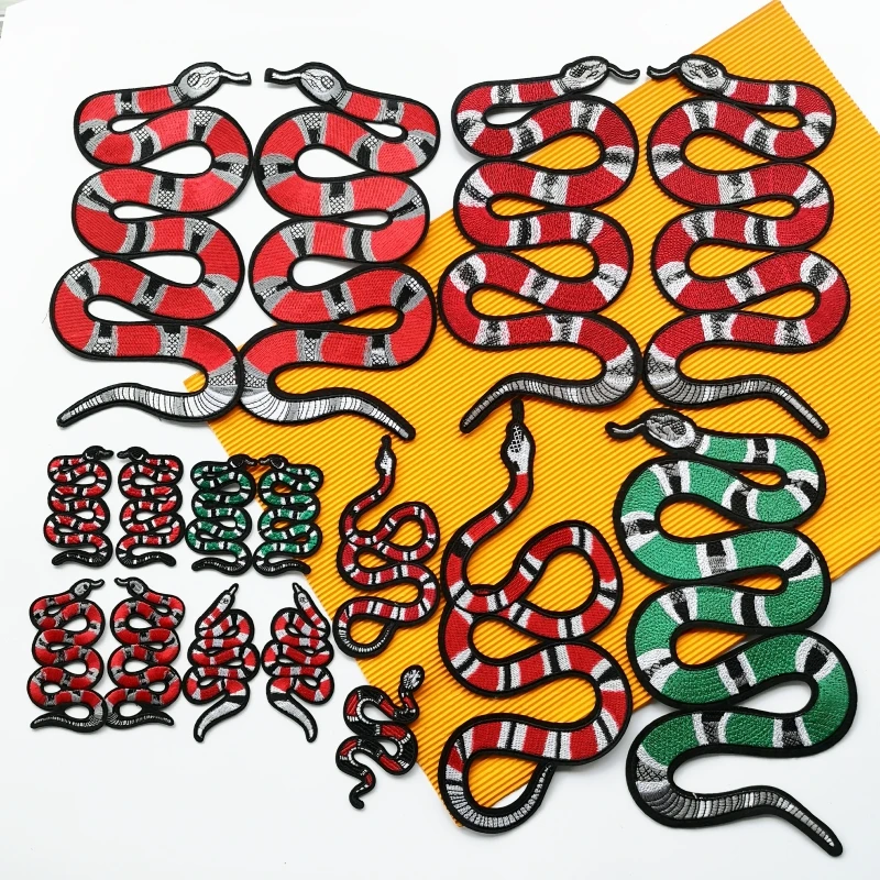 Embroided Patch Animals Snake | Iron Embroidered Patch Snake | Patch ...