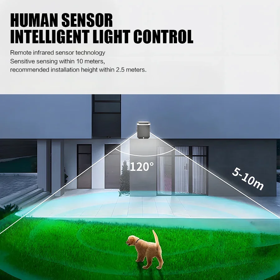 Solar Light 120&deg; Foldable LED Outdoor Wall Lamp Motion Sensor Remote Control 3 Modes Street Light Garden Decoration Lamp