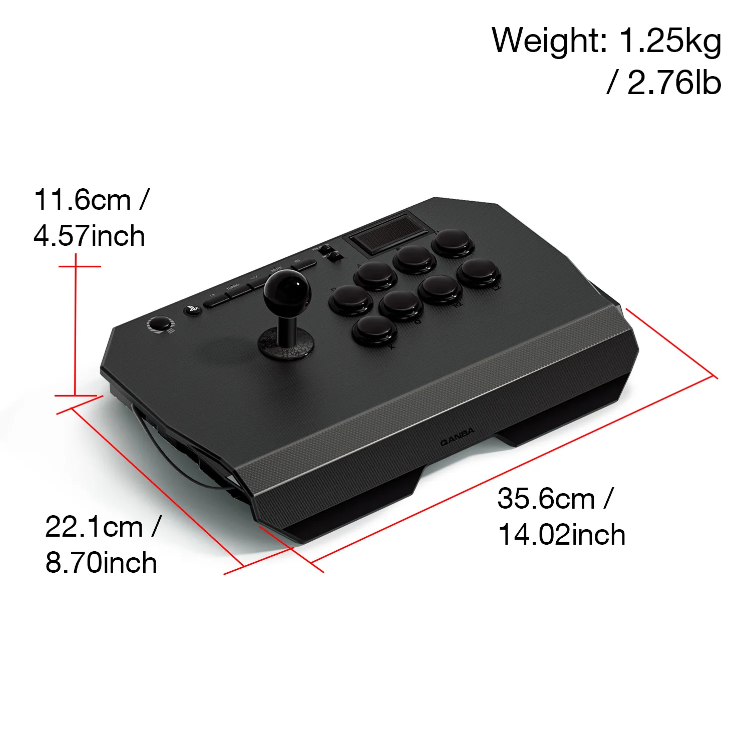Qanba drone 2 arcade stick joystick für ps5 ps4 pc fighting stick 