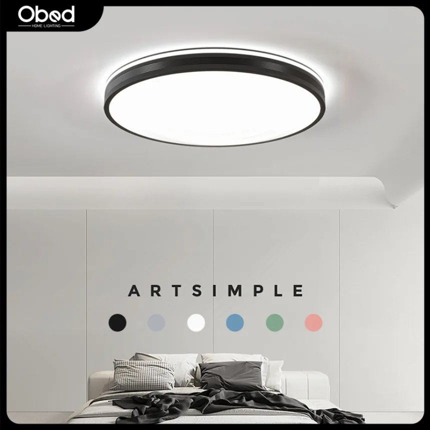Macaron LED Ceiling Light Modern Simple Circular Ultrathin Decorative Light Bedroom Living Room Balcony Indoor Lighting Fixtures