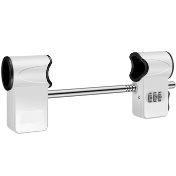 3-Digit Double Door Combination Lock Metal Security Code Lock Sturdy Door Safety Lock for Patio Door French Double Door Handle