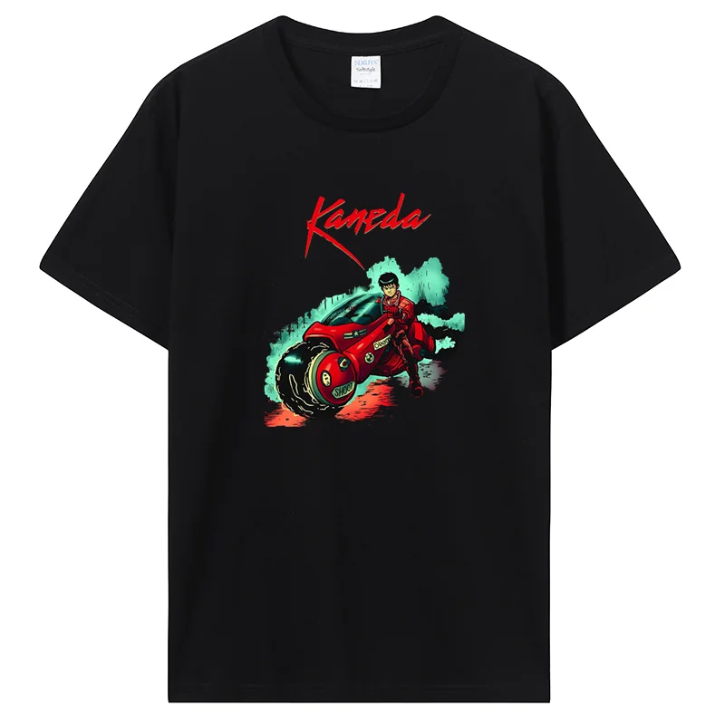 

Футболка с рисунком аниме Akira, японская Винтажная футболка с рисунком манги для женщин и мужчин, модная футболка в стиле Харадзюку с круглым вырезом, летняя Уличная Повседневная одежда