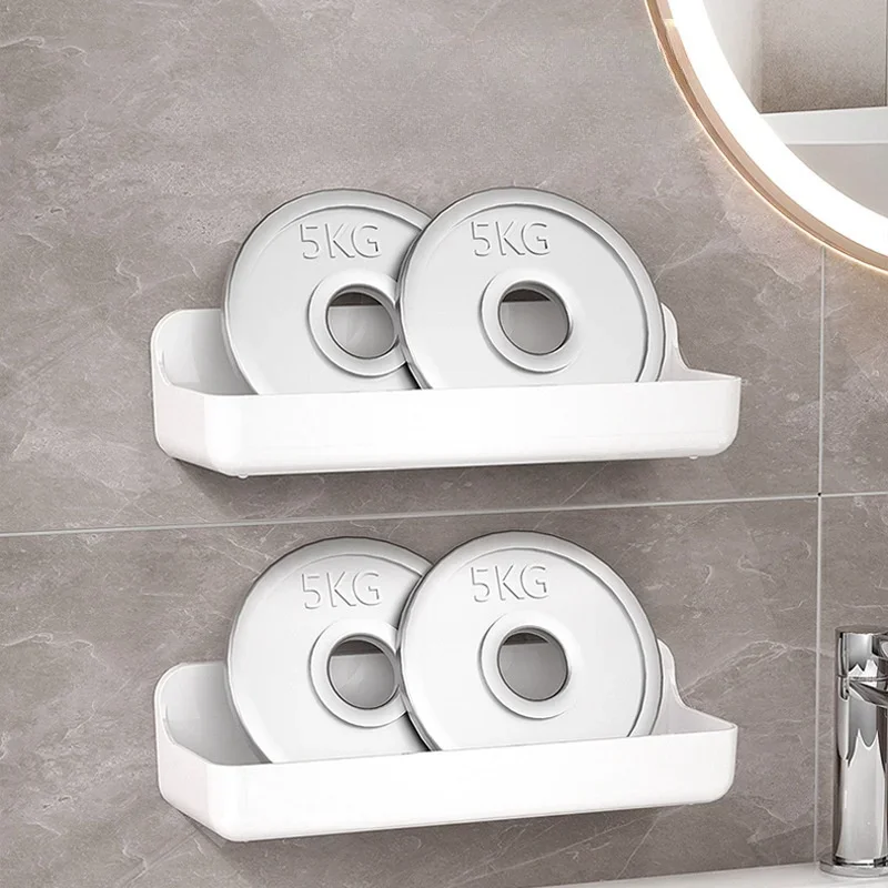Bathroom Shelf No Drill Wall Mounted Shampoo Bottle Shower Corner Rack Toilet Storage Rack Plastic Bathroom Kitchen Accessories 6