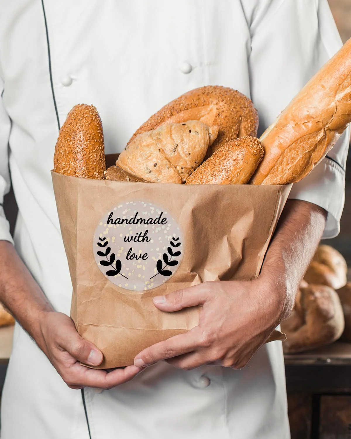 Glitter Label Stickers Self-Adhesive Curly Handwritten Labels, Matte Finish, Durable, Suitable For Jars, Bottles, Gift Packaging