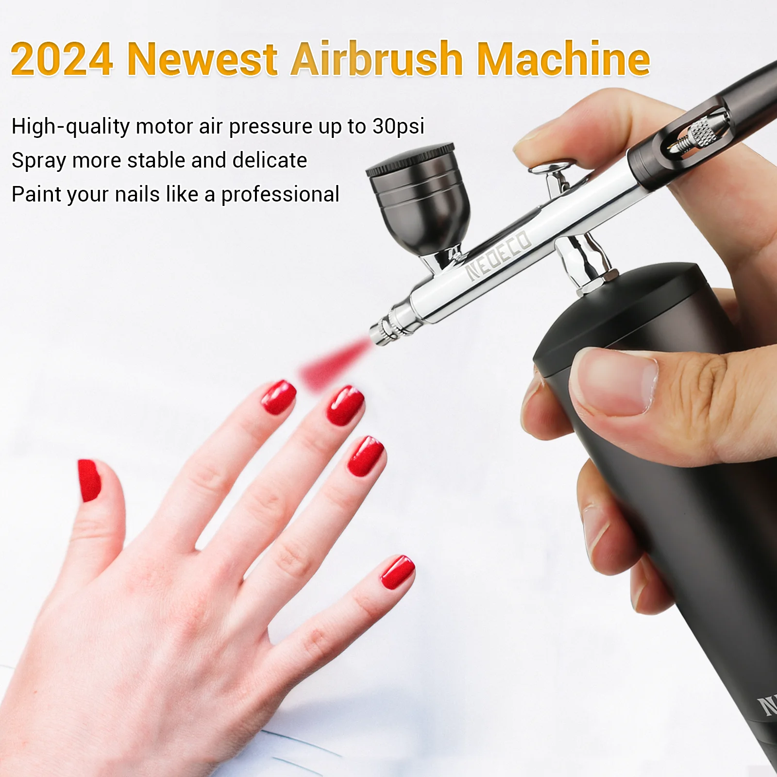 Cordless Nail Airbrush Machine for Nail Art, Rechargeable Airbrush