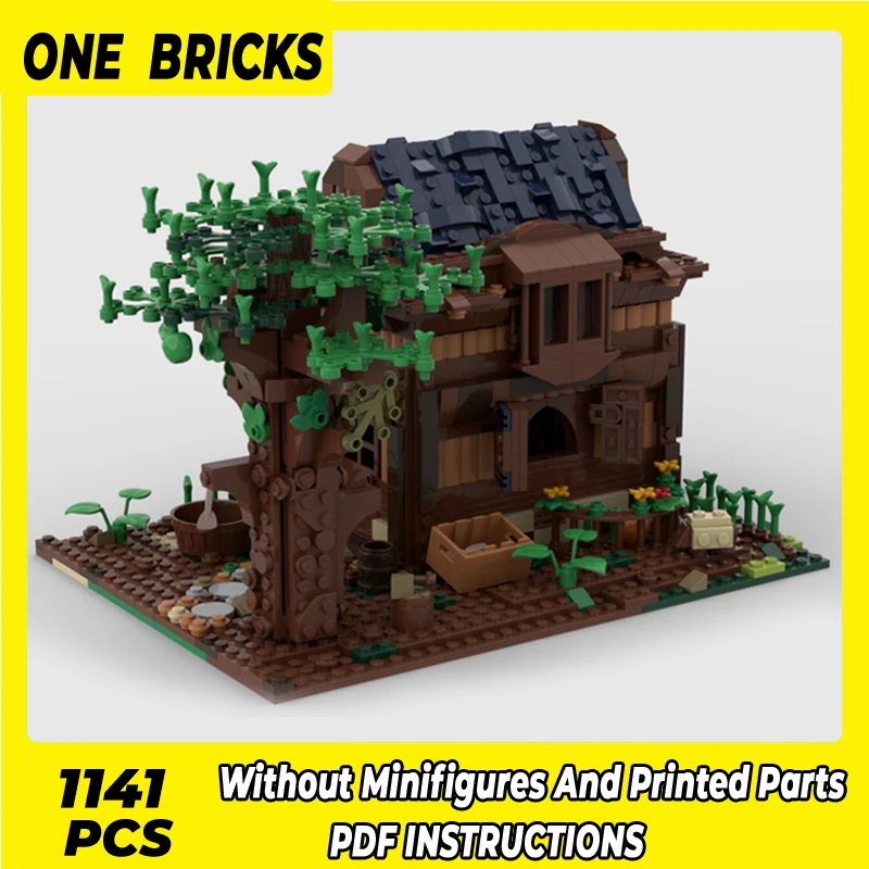 

Moc Building Blocks Street View Model Medieval House Technical Bricks DIY Assembly Construction Toys For Childr Holiday Gifts
