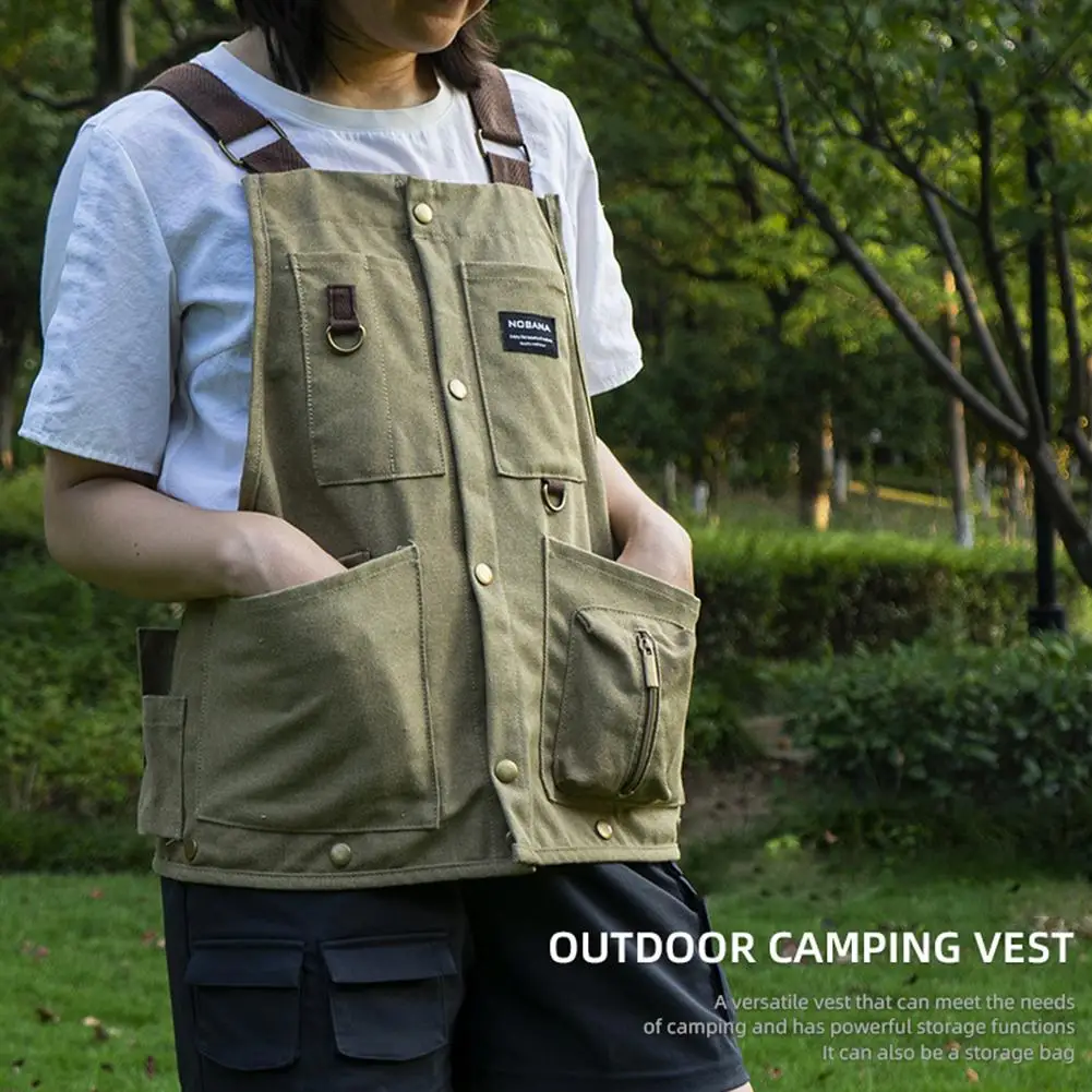 

Outdoor Vest Camping Men Women's Leisure Multi-Functional Apron Fishing Camera Vest Coat Equipment Durable Tool Pocket Collector