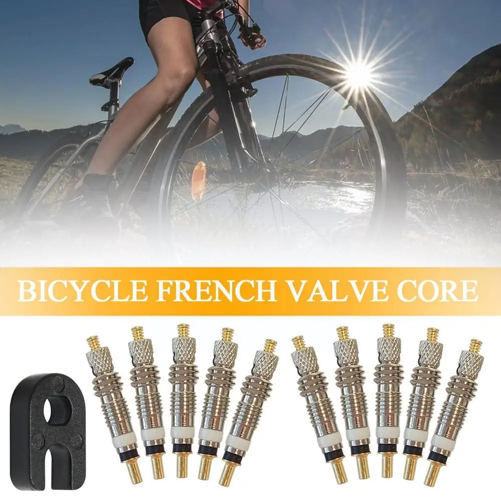 

2/10 Pcs Bicycle French Valve Core 1 Pc Wrenches Bike With Replacement Remover Core Core Tubeless Valve Valve Bicycle Core H5Y8