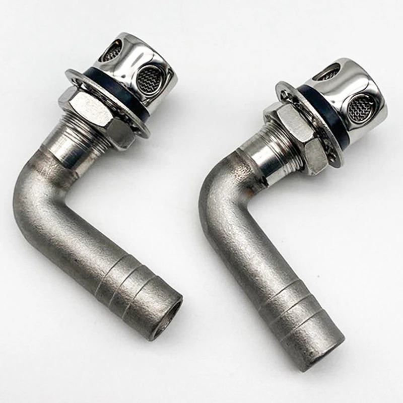Stainless Steel 90ยฐ Bend Fuel Breather Vent 3/5Inch - Boat/ Truck/ Car Gas Tank
