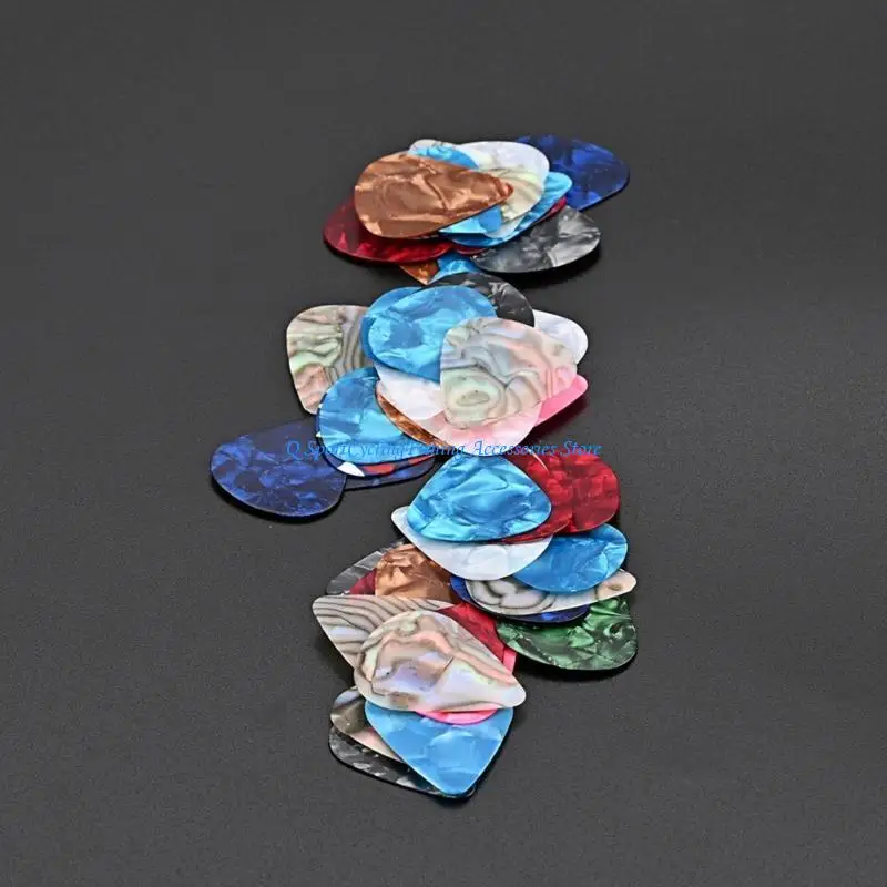 50개/세트 셀룰로이드 기타 픽 0.46mm 일렉트릭 어쿠스틱 기타용 기타 픽
