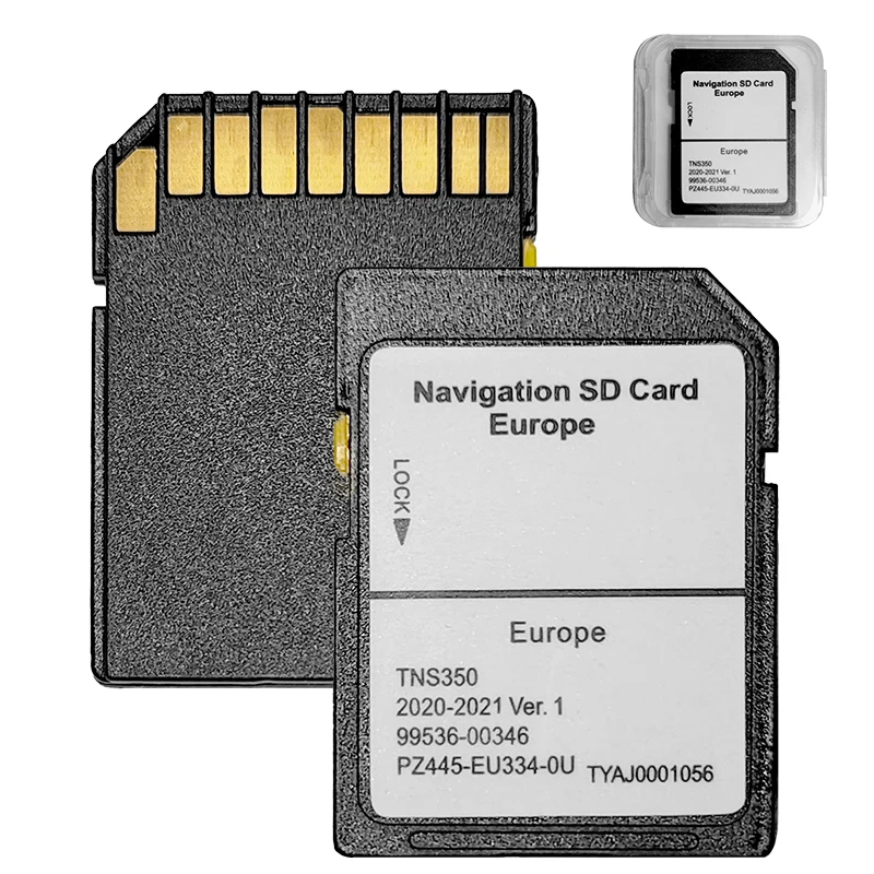 도요타 SD 카드 TNS350 내비게이션 SD 카르테 2020/2021 Ver.1 유로파 PZ445-EU334-OU GPS SD 카드, 새로운 지도