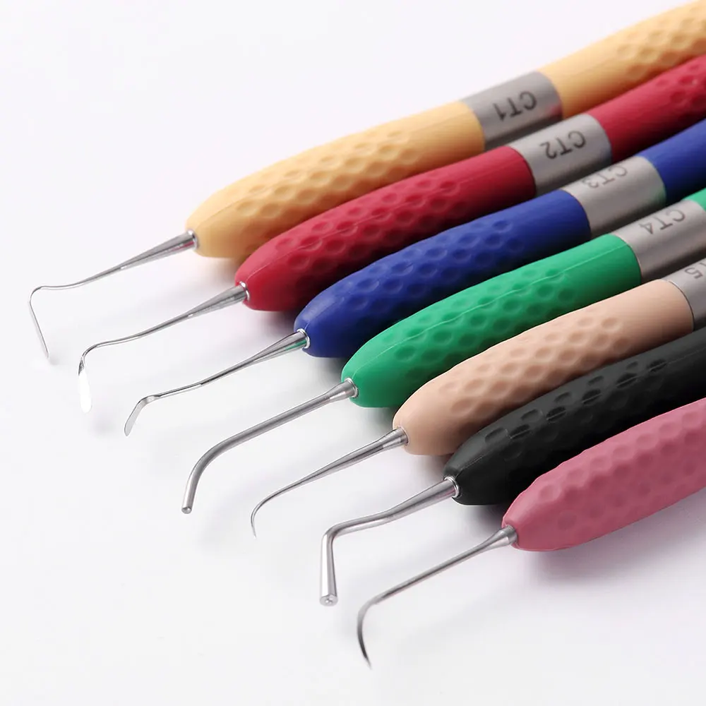 AZDENT Dental Harz Füllstoff Ästhetische Restaurierung Kit Silikon Griff Für LM Harz Messer Kunststoff Kommode Zahnmedizin Werkzeug Instrumen – Detail 5