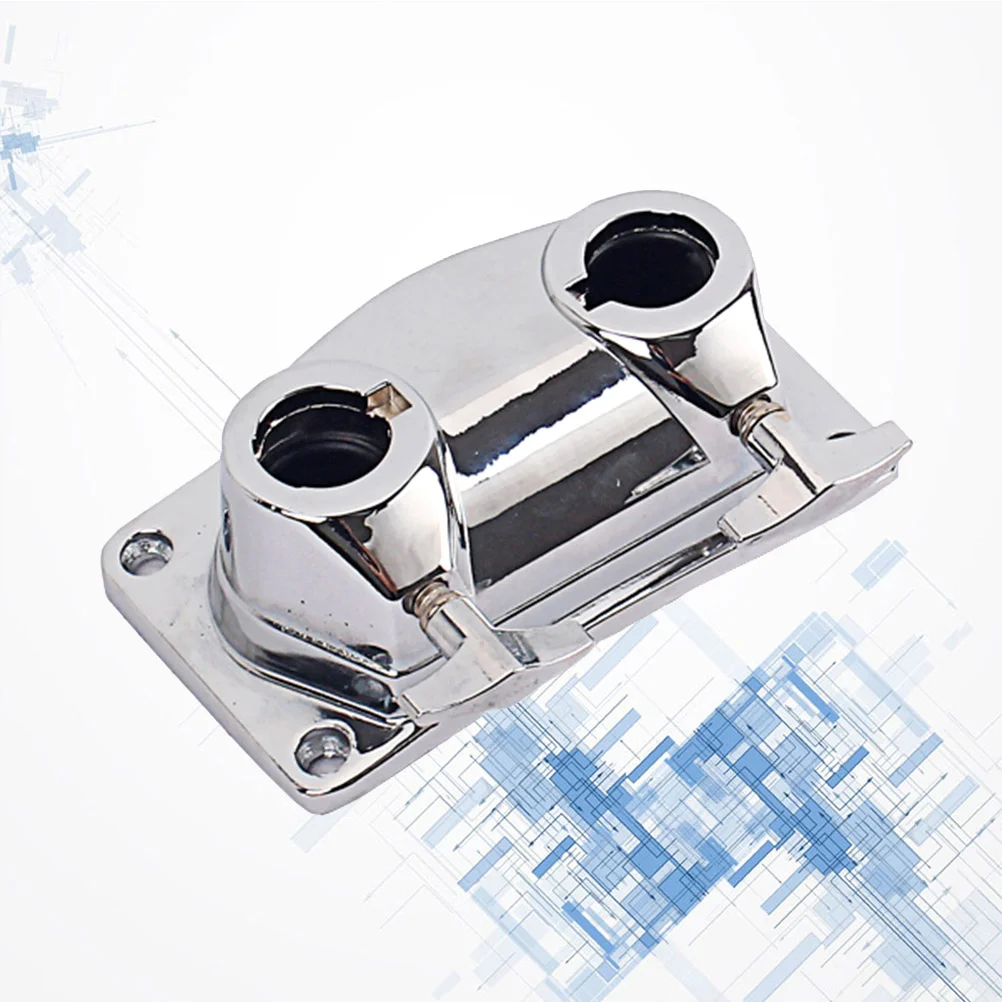 

Drum Rack Clamp Double Hole Drums Base Plate Tom Cymbal Holder Connector Kit Set Parts Accessory Bracket