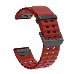 Ocean Sports Silicone Quickfit Watch Strap - 26mm (Wine red)