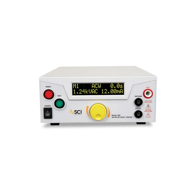 

SCI 294 - DC Hipot (6 kV) @ 5 mA DC Hipot Tester, CE Listed