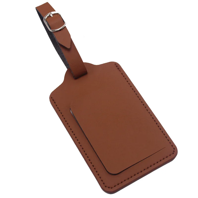 Leather Luggage Tag Travel Suitcase Name Address ID Baggage Label Address  Holder Portable Boarding Tags Travel Accessories - AliExpress