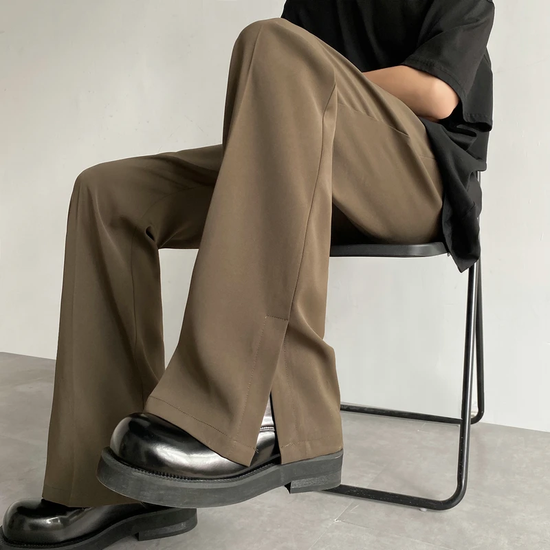 Suit Pants Men Fashion Social Mens Dress Pants Korean Loose Casual Flared Mens Office Formal Trousers M-2XL suit pants men pants business pants