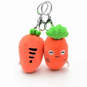 New vegetable baby carrots funny Pendant cute  keychain creative decoration soft christmas birthday couple lifelike gift