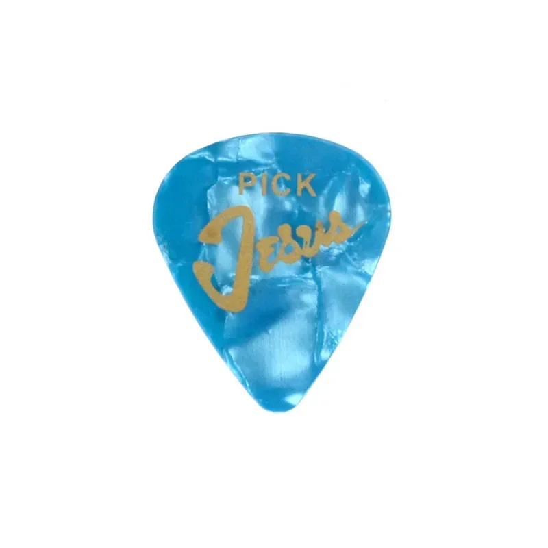 100Pcs Celluloid Guitar Picks with JESUS Romans 10:13, Psalm 149:1, Psalm 147:1 0.71MM