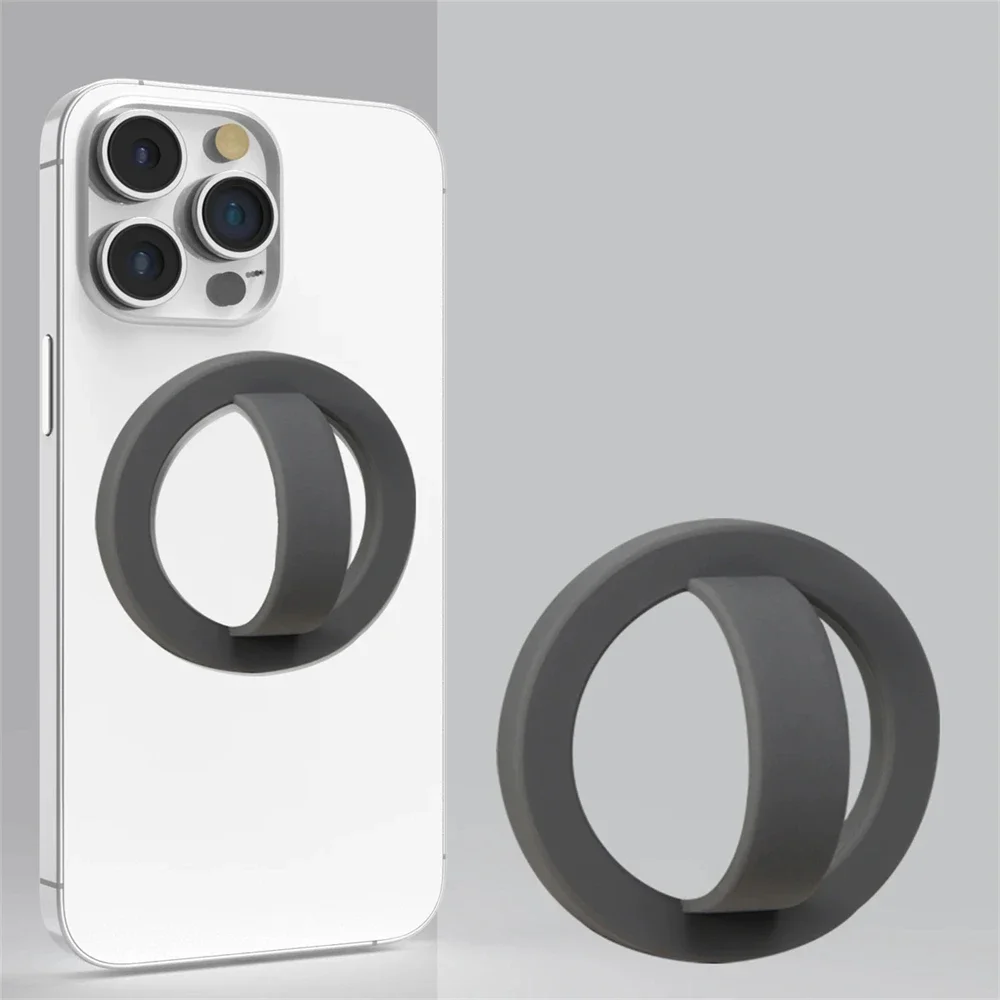 Magnetic Silicone Ring Holder for Phones - Universal Ring-Shaped Grip Accessory