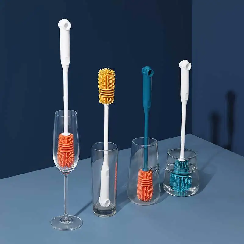 Cup Brush Household Washing  Long Handle Household No Dead Corner Special Cleaning Brush Milk Bottle Breaker Decontamination household long handle milk bottle brush cup brush kitchen cleaning brush vacuum cup brush