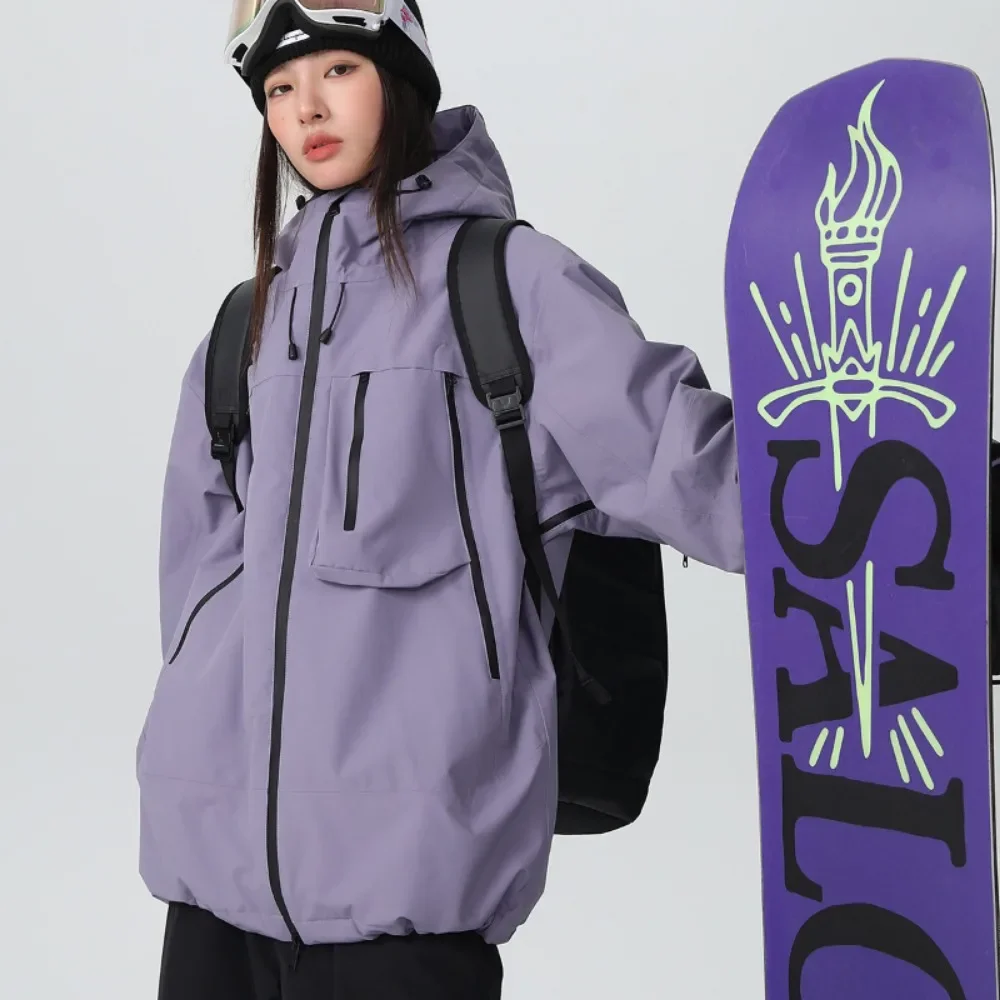 Winter New Woman Outdoor Skiing Jackets Windproof Waterproof Hooded Zipper Set Sports Snow Men Adult Jaqueta Ski Snowboard