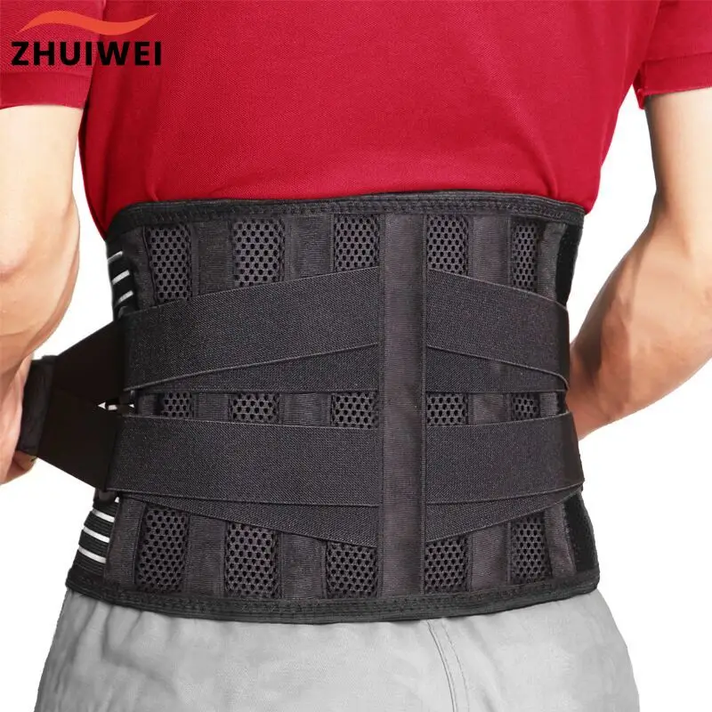 

Back Brace Waist Trainer Belt Spine Support Men Women Breathable Lumbar Corset Orthopedic Faja Lumbar Hombre Gym Belts