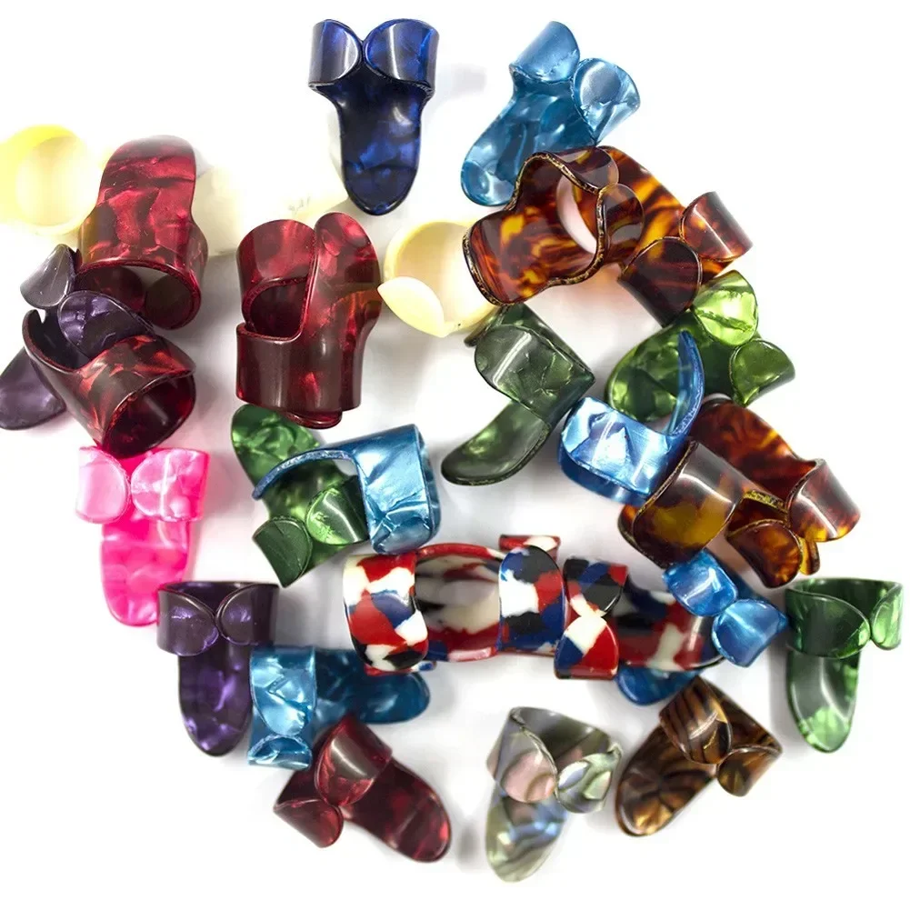 Celluloid Thumb Pick Set Guitar Picks Plectrum For Guitar Bass Durable Pick Acoustic Electric Guitarra Bass 4pcs guitar picks guitar accessories