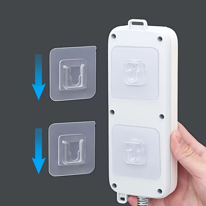 Wall Hooks 10/2 Pairs Double Sided Adhesive Invisible Traceless Snap Hook Wall Storage Holder Bathroom Kitchen Bedroom Hook Kit
