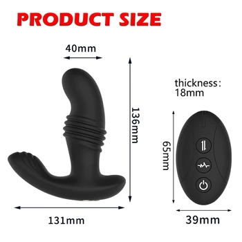 Remote Control Anal Plug Vibrators for Men Prostate Massager Women Masturbator Thrusting Dildo Vibrator Sex Toys for Men Gay 18+ 6