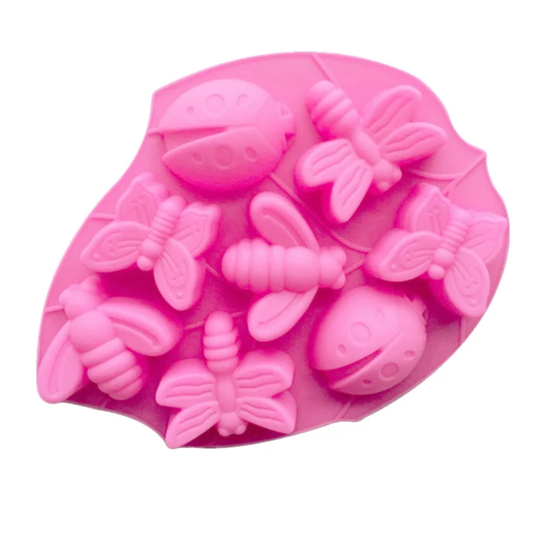 

Silicone Handmade Soap Mould Cartoon Butterfly Dragonfly Cake Mold Chocolate Kitchen Baking Tools