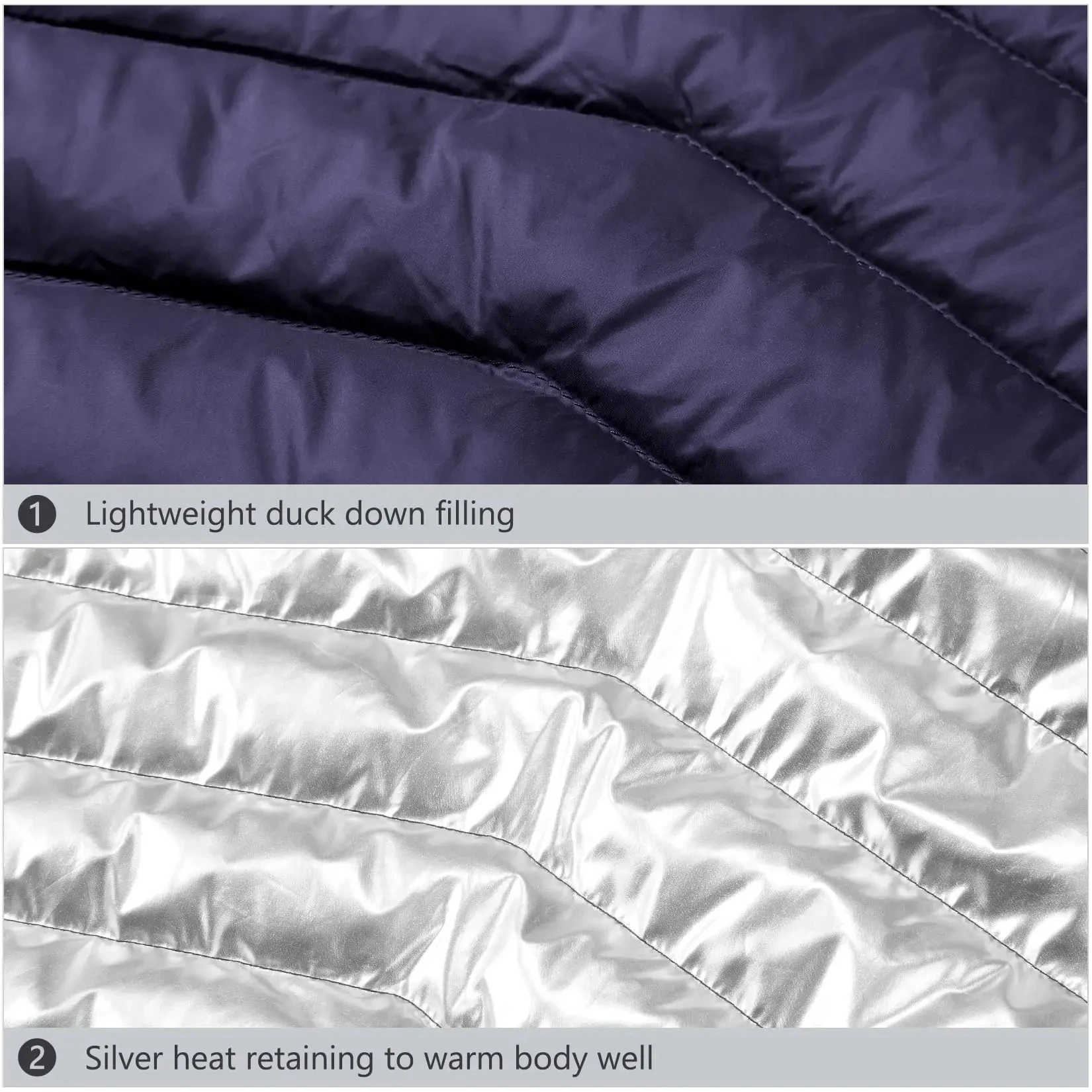 Men's GOLDEN CMAEL Packable Down Jackets Hooded Lightweight Puffer Insulated Winter Coat for Travel Outdoor Hiking