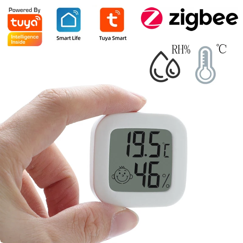 

Tuya ZigBee Temperature Humidity Sensor Indoor Hygrometer Thermometer Detector Smart Life App Intelligent Linkage