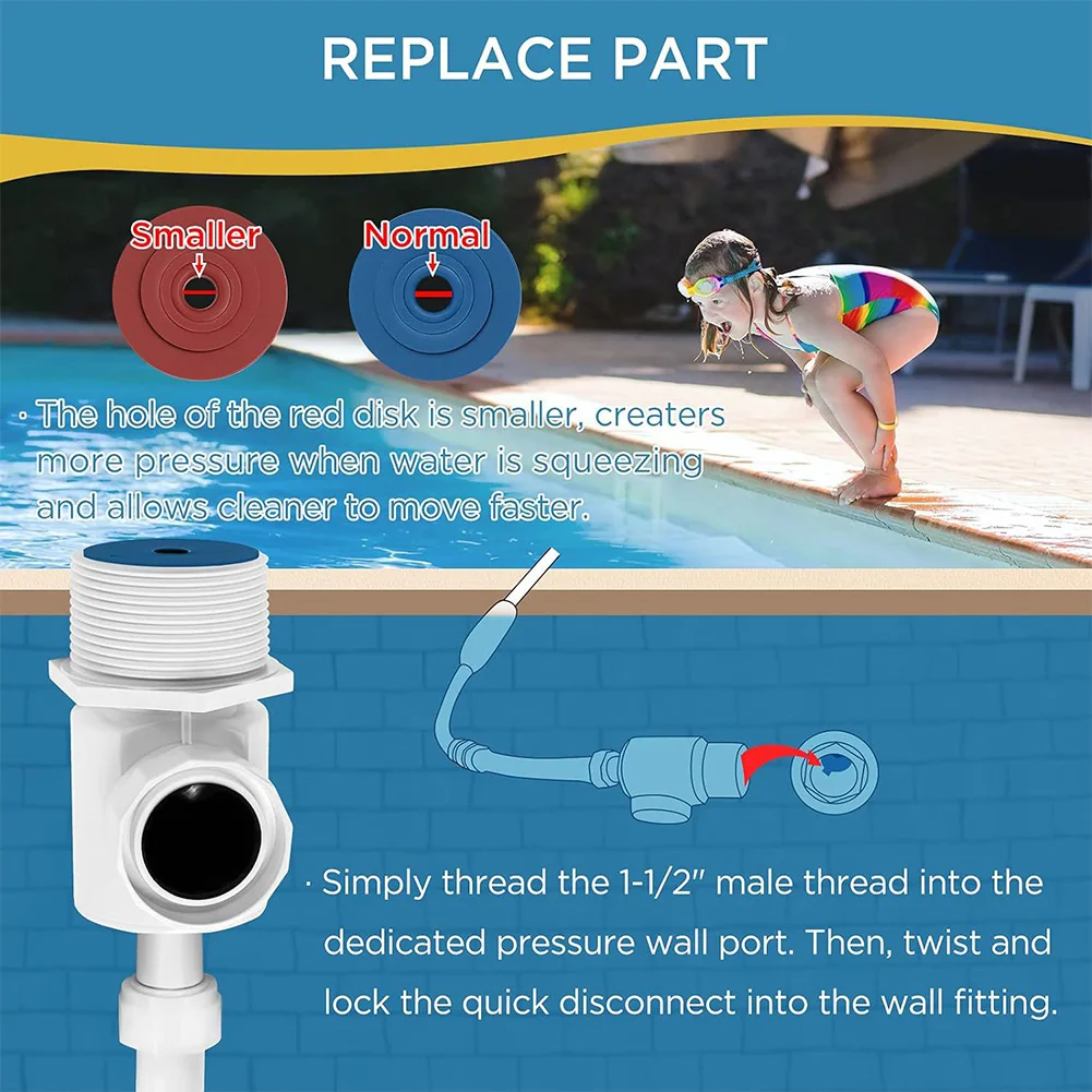 9-100-9001 UWF Wall Fitting Connector Assembly Universal Wall Fitting Connector Assembly for Zodiac Polaris 180 280 380 3900