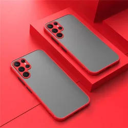 Shockproof Armor Matte Phone Case for S24 FE (Red)