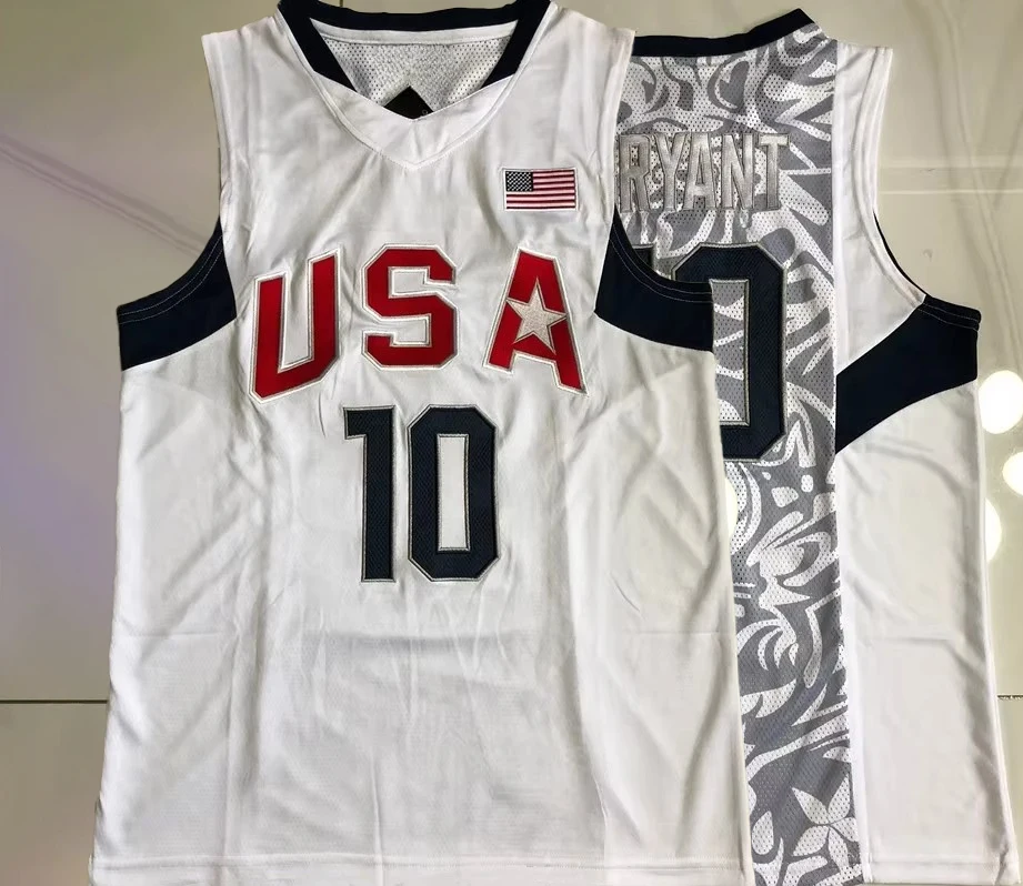 Basketball jerseys 2 Colors Dream Team 8 #10 Basketball Jerseys Navy White All Stitched Throwback