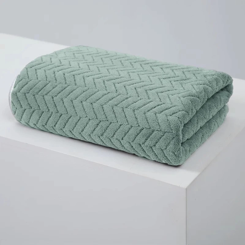 High Quality Thick Coral Velvet Bath Towel, Soft Absorbent Texture_voghion.com