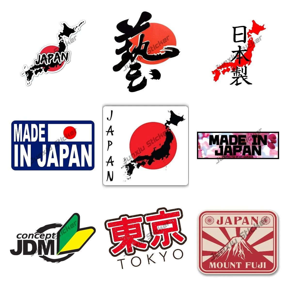 Map of Japan Vinyl Decal Japanese Style Car Accessories Sticker