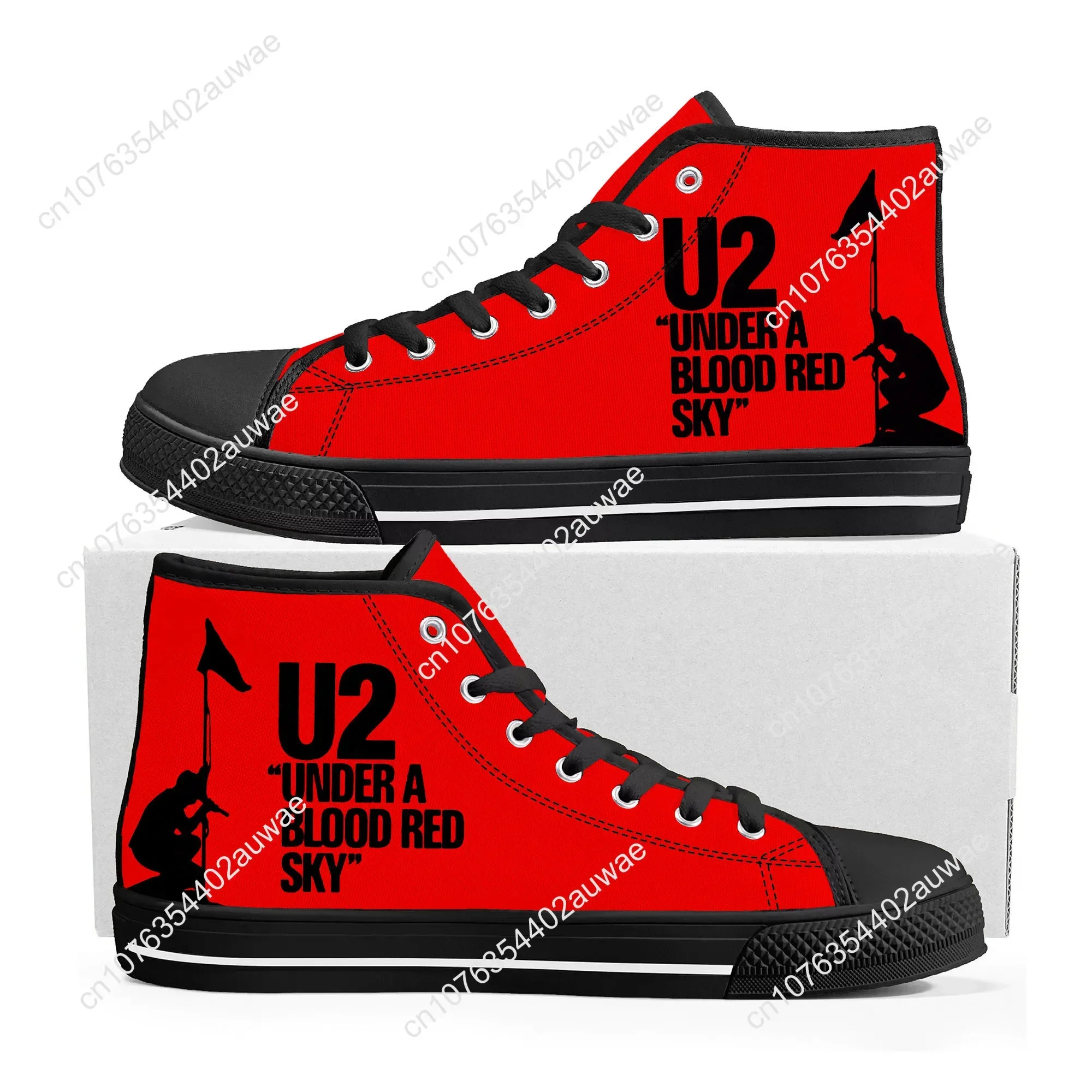 U2 Rock Band Fashion punk High Top High Quality Sneakers Men Women Teenager Canvas Sneaker Casual Couple Shoes Custom Shoes