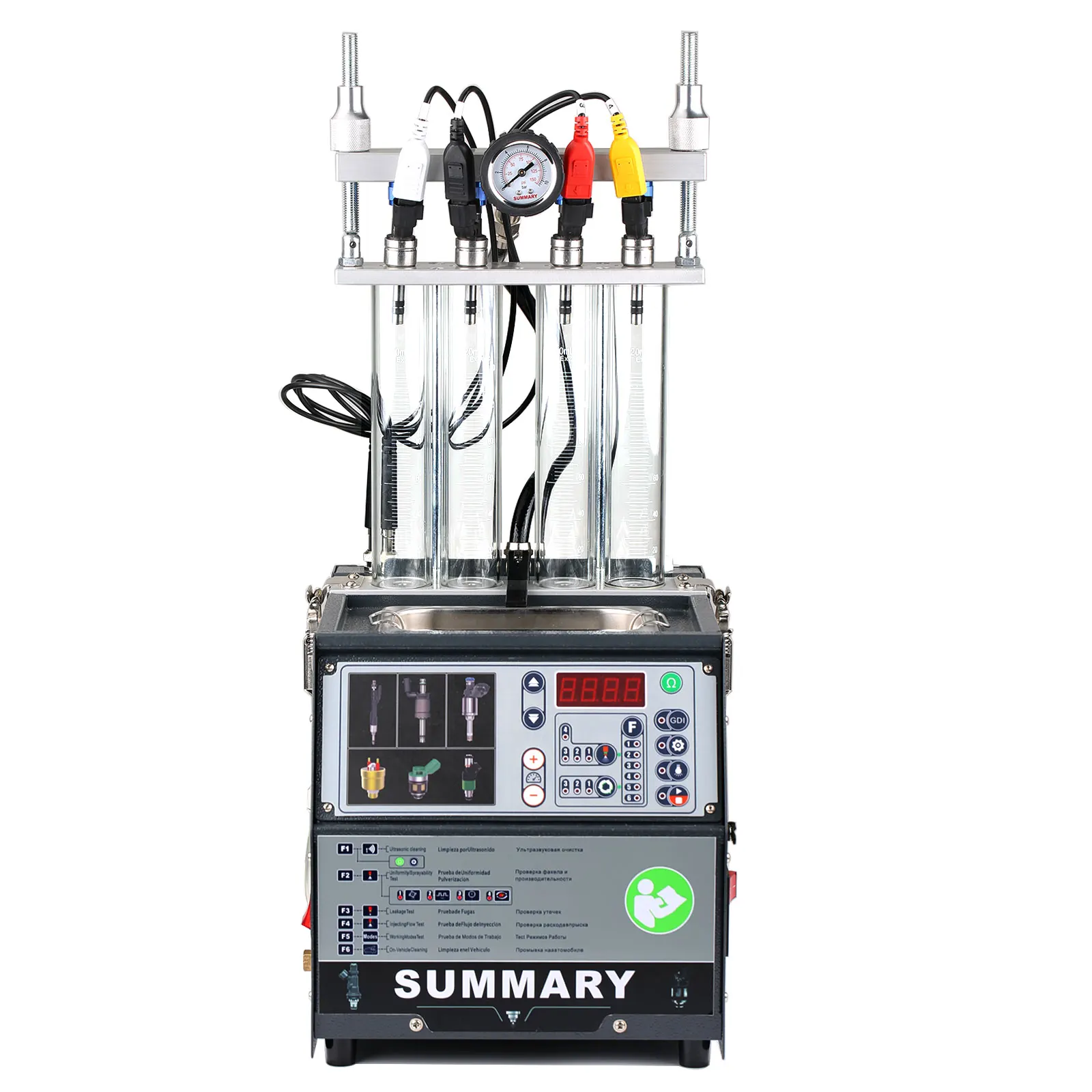 

SUMMARY POWERJET GDI S4 Injector Cleaner & Tester Machine Kit Support for 110V220V Petrol Vehicles Motorcycle 4-Cylinder
